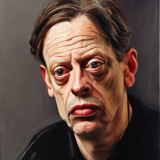 Image similar to high quality high detail painting by lucian freud, hd, steve buscemi, photorealistic lighting