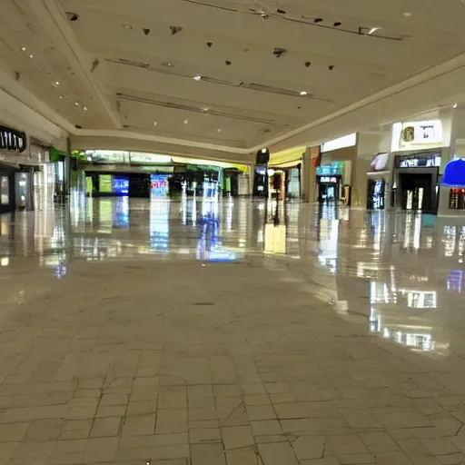 Prompt: an empty mall, craigslist photo