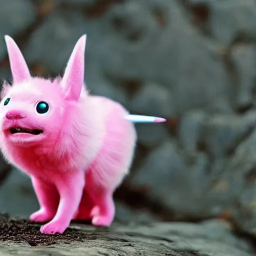 Image similar to national geographic professional photo of wigglytuff, award winning