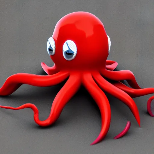 Prompt: 3 d render of an octopus superhero, half human half octoupus