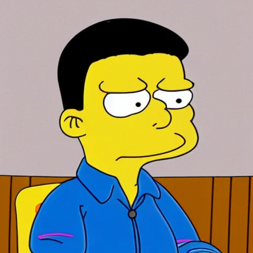 Image similar to chinese boy with buzz cut, simpsons style