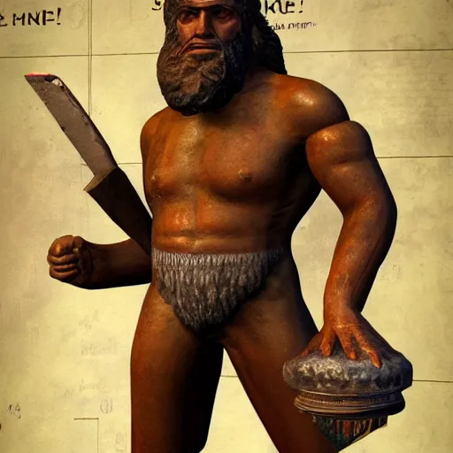 Image similar to saint homo neanderthalis with science bible on hand, gta chinatown art style, bioshock infinite art style, sharp focus hyperrealistic, rgba colors, remove duplicate content, justify contents center.