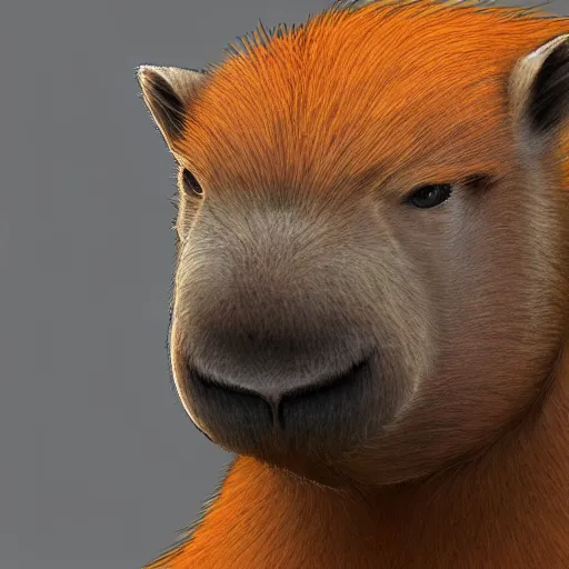 Image similar to a detailed picture of a gordon freeman - capybara chimera