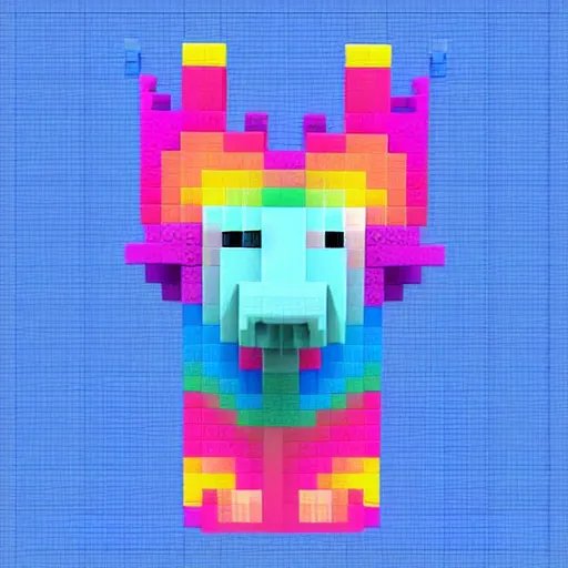 Prompt: voxel art unicorn