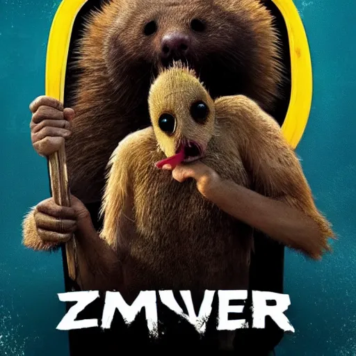 Image similar to zombeavers movie poster. photo