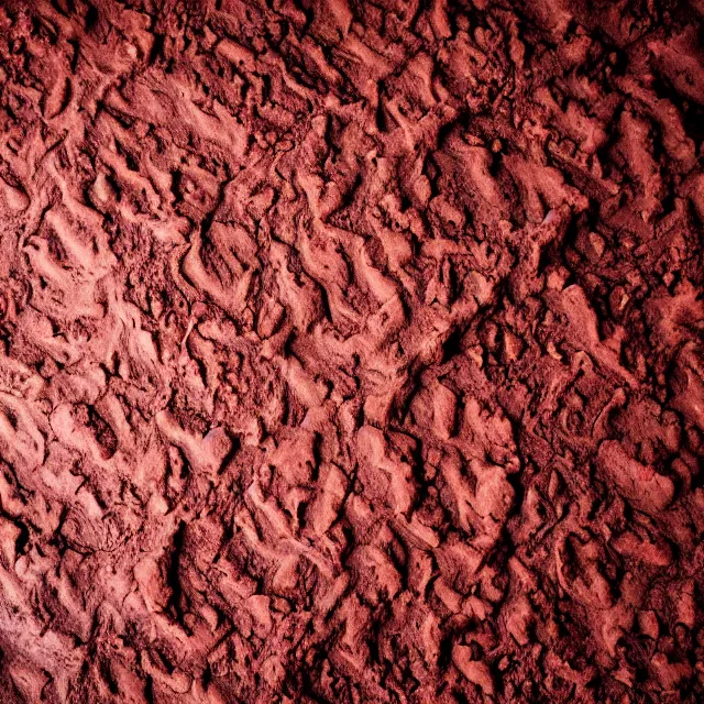 Image similar to bloody red mud meat, floor texture