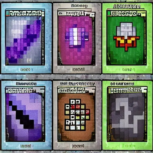 Prompt: minecraft as a magic the gathering card, realistic,