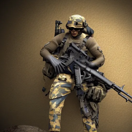 Prompt: monkey navy seals, 4 k, photorealistic, detailed, soldier, posing