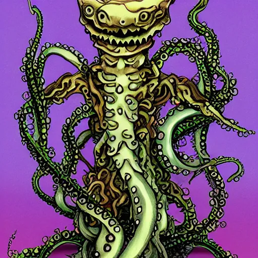 Prompt: long tentacles horrors