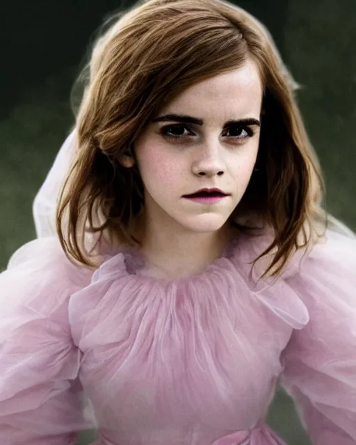 Prompt: emma watson as hermione magical portrait, soft diffused light, bjork aesthetic, translucent, by rineke dijkstra, intricate details, highly detailed, masterpiece,