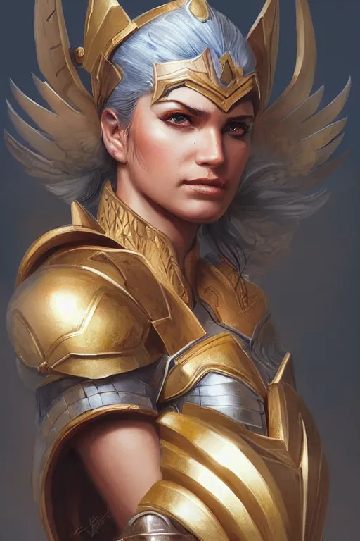 Image similar to amazon valkyrie athena, d & d, fantasy, portrait, highly detailed, headshot, digital painting, trending on artstation, concept art, sharp focus, illustration, art by artgerm and greg rutkowski and magali villeneuve