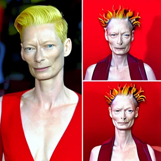 Image similar to Tilda Swinton, Kerrigan queen of blades, Pixar