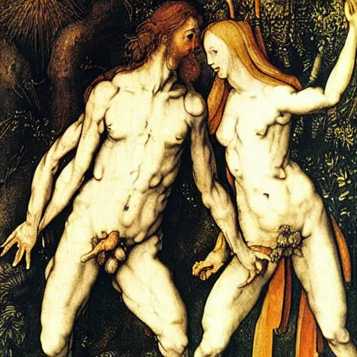 Image similar to adam and eve by albrecht durer