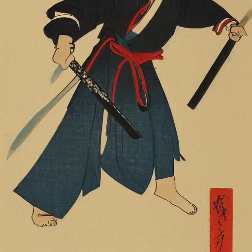 Prompt: yasuo by Koson Ohara