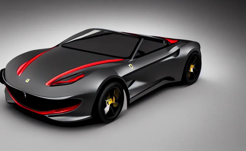 Image similar to “A black 2025 Ferrari Daytona Spyder Concept, studio lighting, 8K”