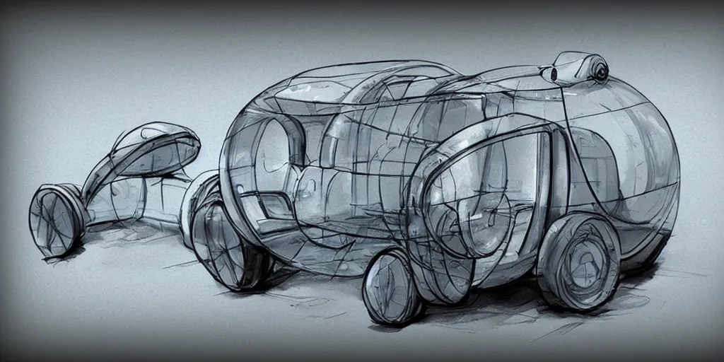 Image similar to Bubble vehicle, product design, concept art
