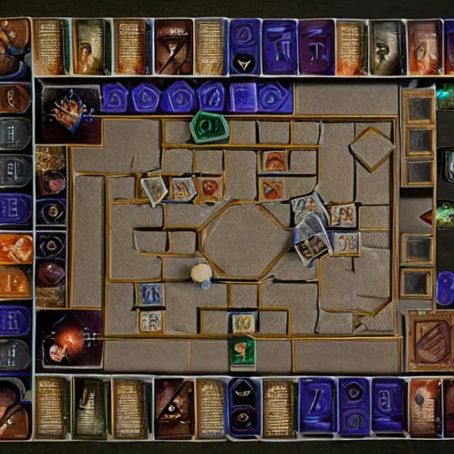 Image similar to hyperrealistic dslr film still of board game dungeons & dragons board game, stunning 8 k octane comprehensive 3 d render, inspired by istvan sandorfi & greg rutkowski & unreal engine, perfect symmetry, dim volumetric cinematic lighting, extremely hyper - detailed, extremely lifelike attributes & lifelike texture, intricate, masterpiece, artstation, stunning