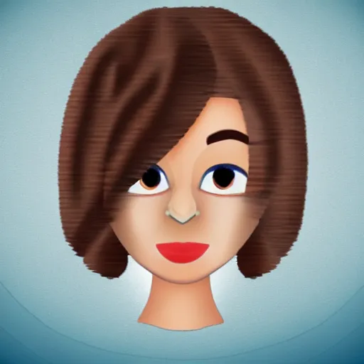 Prompt: emoji of a person with brown hair and blue eyes