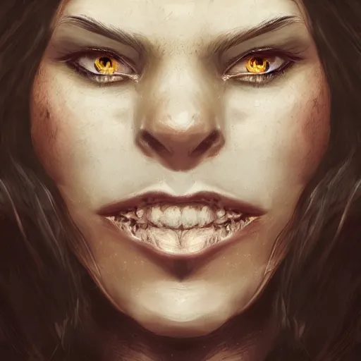 Image similar to Character portrait, face close-up, in the style of Bastien Lecouffe-Deharme, of Anthro leopard warlock