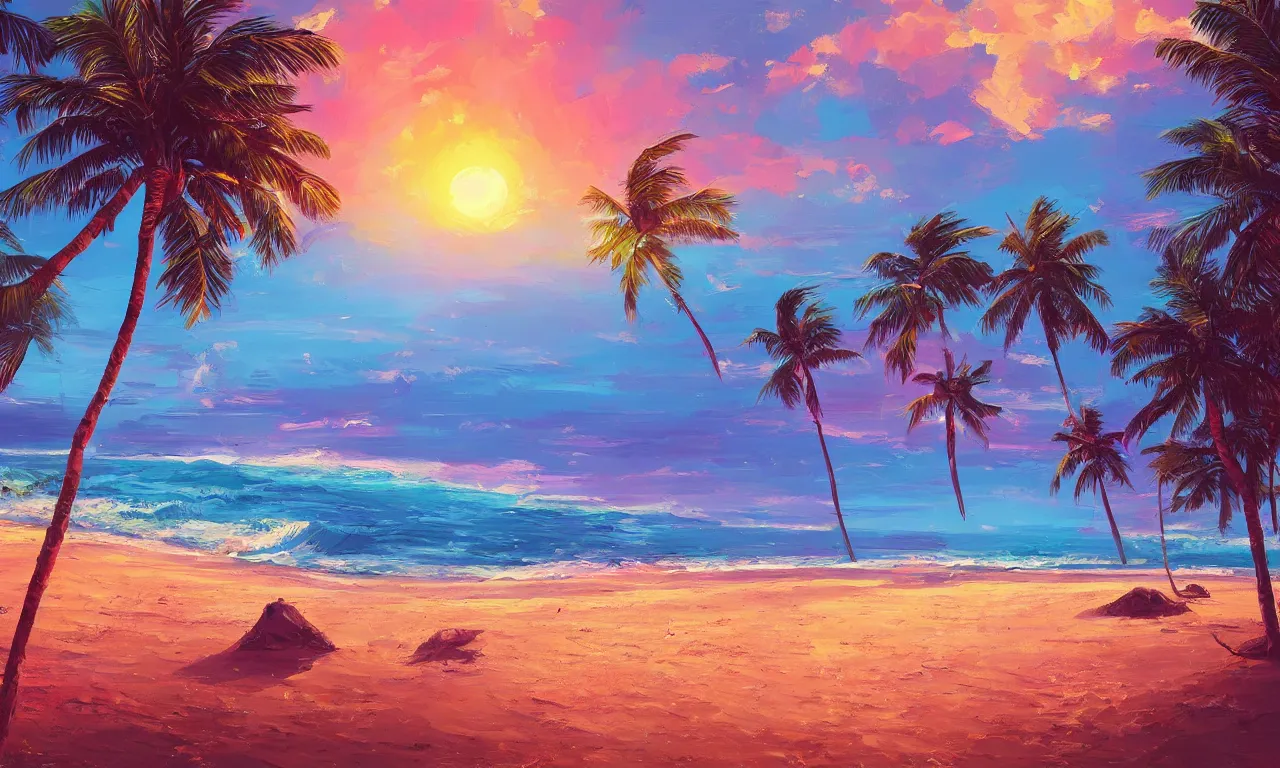 Image similar to paradise beach by alena aenami artworks in 4 k