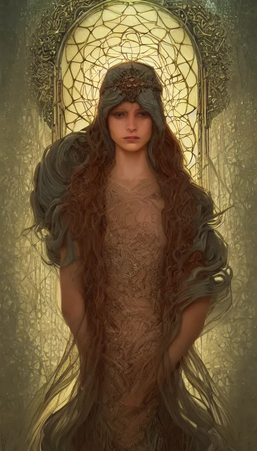Image similar to cries and whispers, fame of thrones, lord of daggers, neon, fibonacci, sweat drops, intricate fashion clothing, insane, intricate, highly detailed, surrealistic, digital painting, artstation, concept art, smooth, sharp focus, illustration, Unreal Engine 5, 8K, art by artgerm and greg rutkowski and alphonse mucha