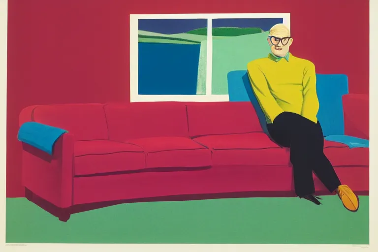 Image similar to Couch Surfing by David Hockney, Andy Shaw, Edward Hopper, 1965, exhibition catalog