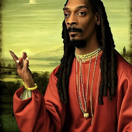 Prompt: renaissance photo of Snoop Dog