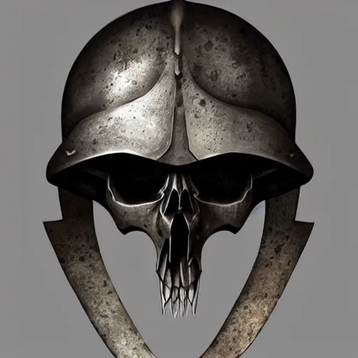 Image similar to medieval helmet in the shape of a demon skull, epic, illustration, artsation, 4 k