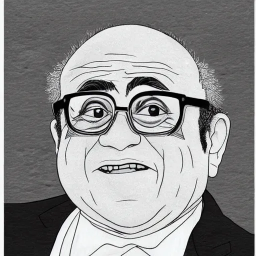 Prompt: Anime art of Danny DeVito