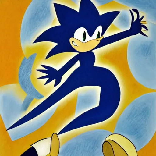 Prompt: by alice bailly, by kara walker robust sonic the hedgehog. a beautiful conceptual art of abstract composition of geometric shapes in various colors.