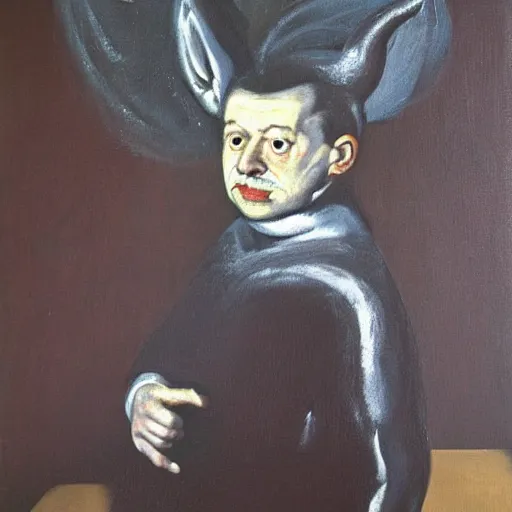 Prompt: The iconic dark, disturbing portrait in oils by Francis Bacon: Study after Velázquez's Portrait of My Little Pony (1953). Bacon continued the my little pony theme with obsessive intensity throughout the following decade and intermittently in the 1960s. The open-mouthed motif seen is this piece is one of the painter’s most iconic images and attributed to a group known as the ‘screaming ponys’.