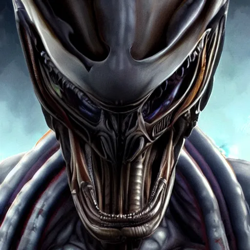 Image similar to clint eastwood as an alien xenomorph, scifi, intricate, elegant, highly detailed, digital painting, artstation, concept art, smooth, sharp focus, illustration, art by giger