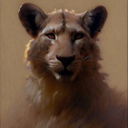 Image similar to a portrait of an animal. highly detailed painting by gaston bussiere, craig mullins, j. c. leyendecker, furry