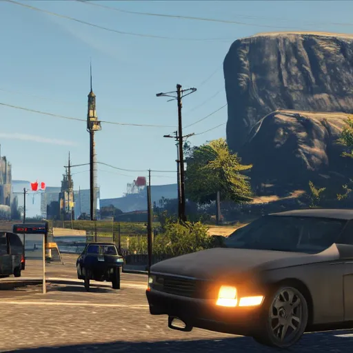 Prompt: promotional screenshot of grand theft auto videogame set in scotland
