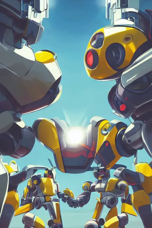 Image similar to metabots medabots medarotto medarot robot minimalist comics, behance hd by jesper ejsing, by rhads, makoto shinkai and lois van baarle, ilya kuvshinov, rossdraws global illumination ray tracing hdr radiating a glowing aura