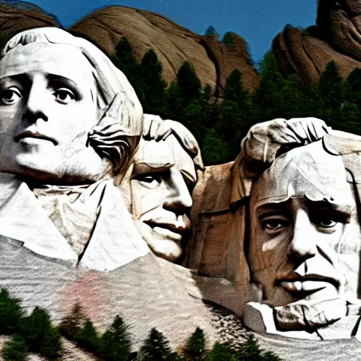 Image similar to Boris Johnson’s face on Mount Rushmore