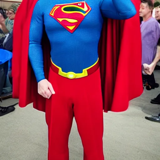 Prompt: tim robinson as superman