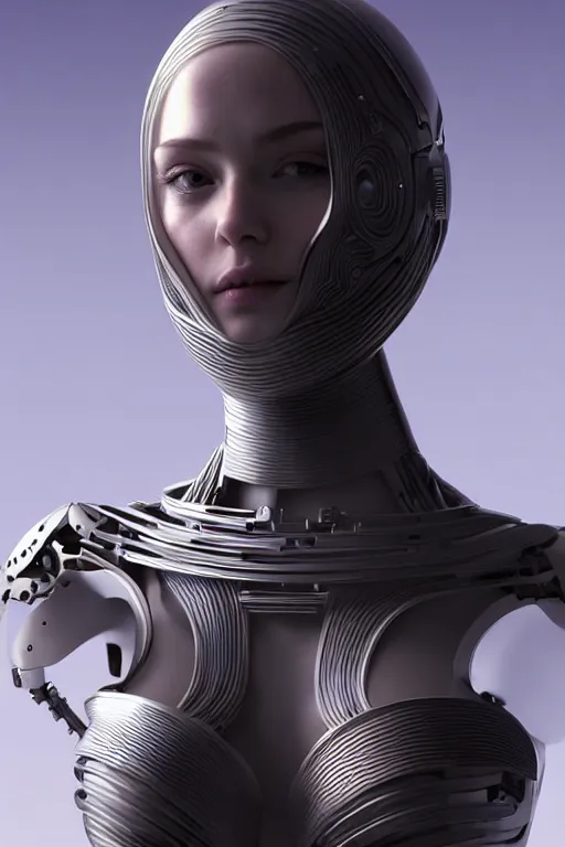 Prompt: Mechanical but elegant female android looking, organic elegant sleek design, cinematic lighting, intricate, elegant, super highly detailed, art station, concept art, smooth, sharp focus, no blur, no dof, extreme illustrationPhotorealism, HD quality, 8k resolution, cinema 4d, 3D, beautiful, delicate, art by artgerm and greg rutkowski and alphonse mucha and loish and WLOP