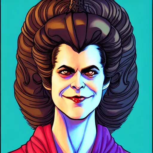 Prompt: a fantasy comic - style full portrait of an aristocrat who looks like young gilda radner, digital illustration by ken taylor and sana takeda and jenny frison, character design, concept art, fine inking lines, vivid colors, dnd, highly detailed!, hd, 4 k, trending on artstation