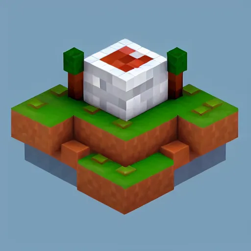 Image similar to Low poly isometric render of Minecraft Steve