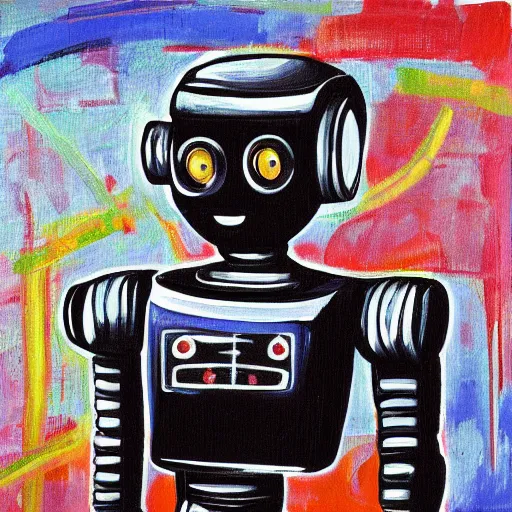 Image similar to a robot refuses to paint any more