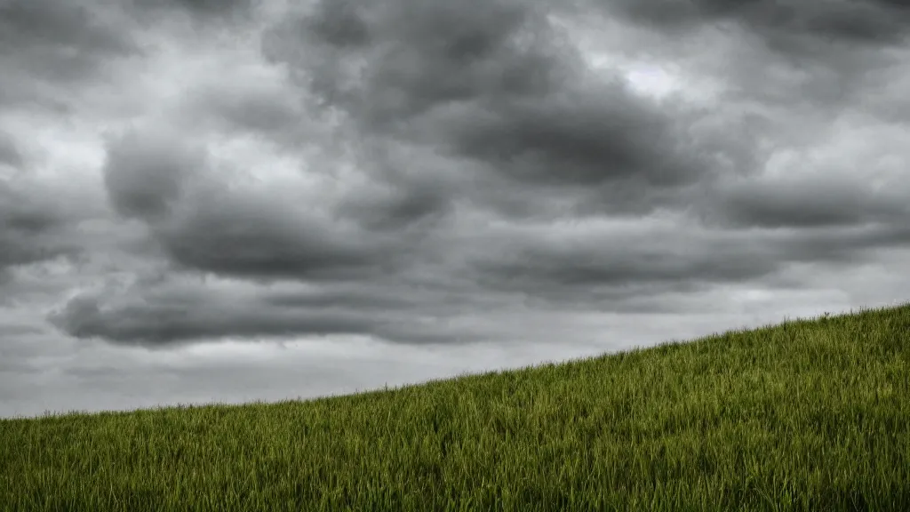 Prompt: overcast light over a field