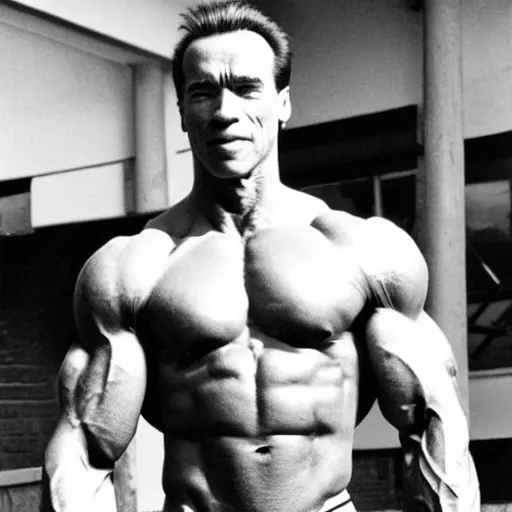 Image similar to skinny arnold schwarzenegger