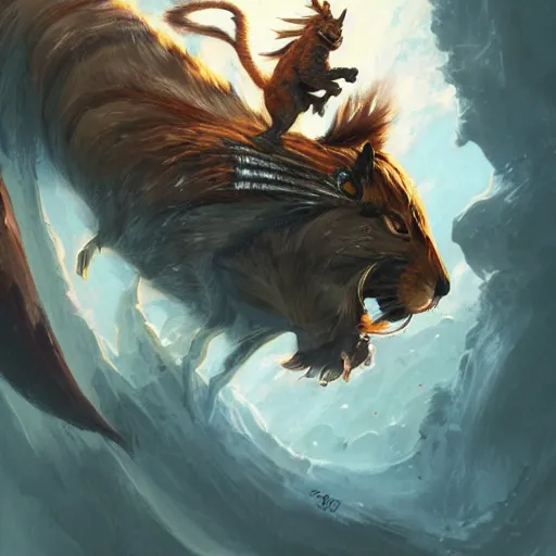 Prompt: Squirrel knight riding tiger, magic the gathering artwork, horror, D&D, fantasy, cinematic lighting, centered, symmetrical, highly detailed, digital painting, artstation, concept art, smooth, sharp focus, illustration, volumetric lighting, epic Composition, 8k, art by Akihiko Yoshida and Greg Rutkowski and Craig Mullins, oil painting, cgsociety