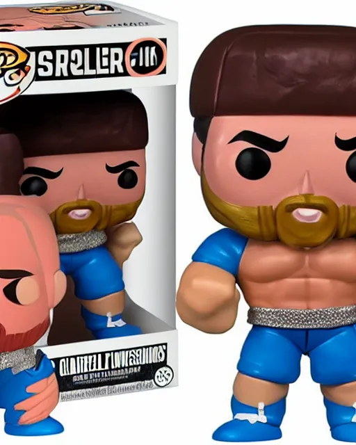 Image similar to Wrestler Funko Pop. Photographic, photography