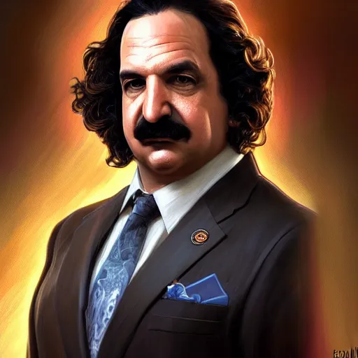 Prompt: handsome Ron Jeremy as President of United States of America as GTA character , western, fantasy, closeup, D&D, intricate, elegant, highly detailed, digital painting, artstation, concept art, matte, sharp focus, illustration, art by Artgerm and Greg Rutkowski and Alphonse Mucha
