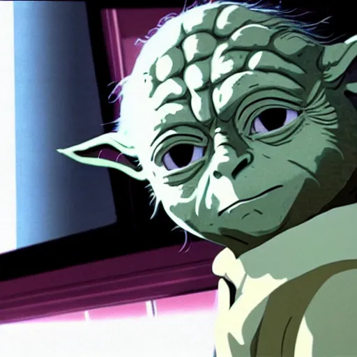 Prompt: a film still of yoda in 5 centimeters per second - n 4