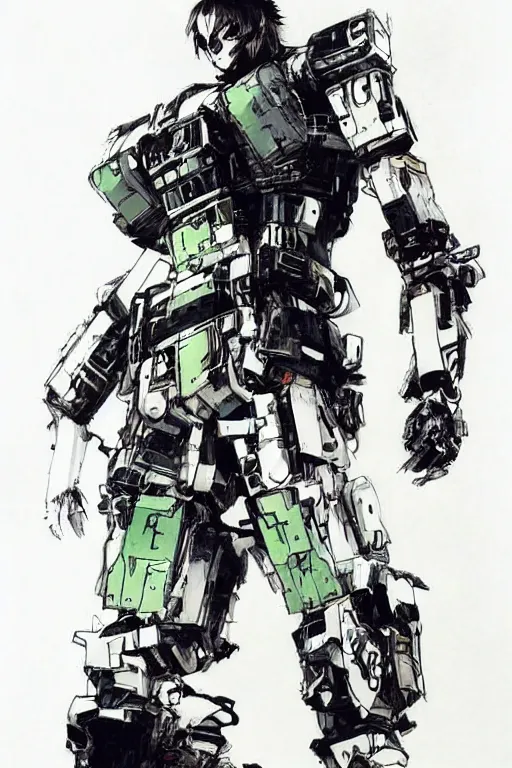 Prompt: streetwear fashion robot character design by yoji shinkawa