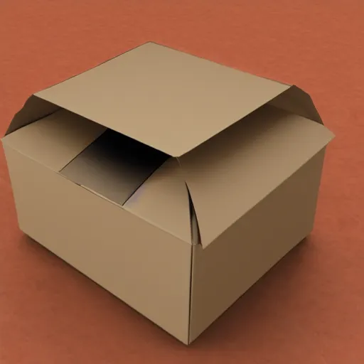 Image similar to a cardboard box with a tissue dispenser on top of it, a raytraced image by Raymond Duchamp-Villon, polycount, cubism, low poly, sketchfab, made of cardboard