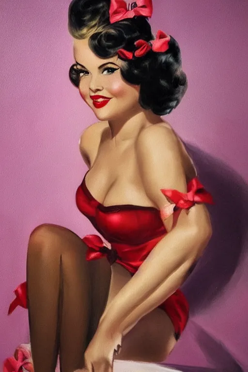 Image similar to beautiful portrait of an pin - up girl